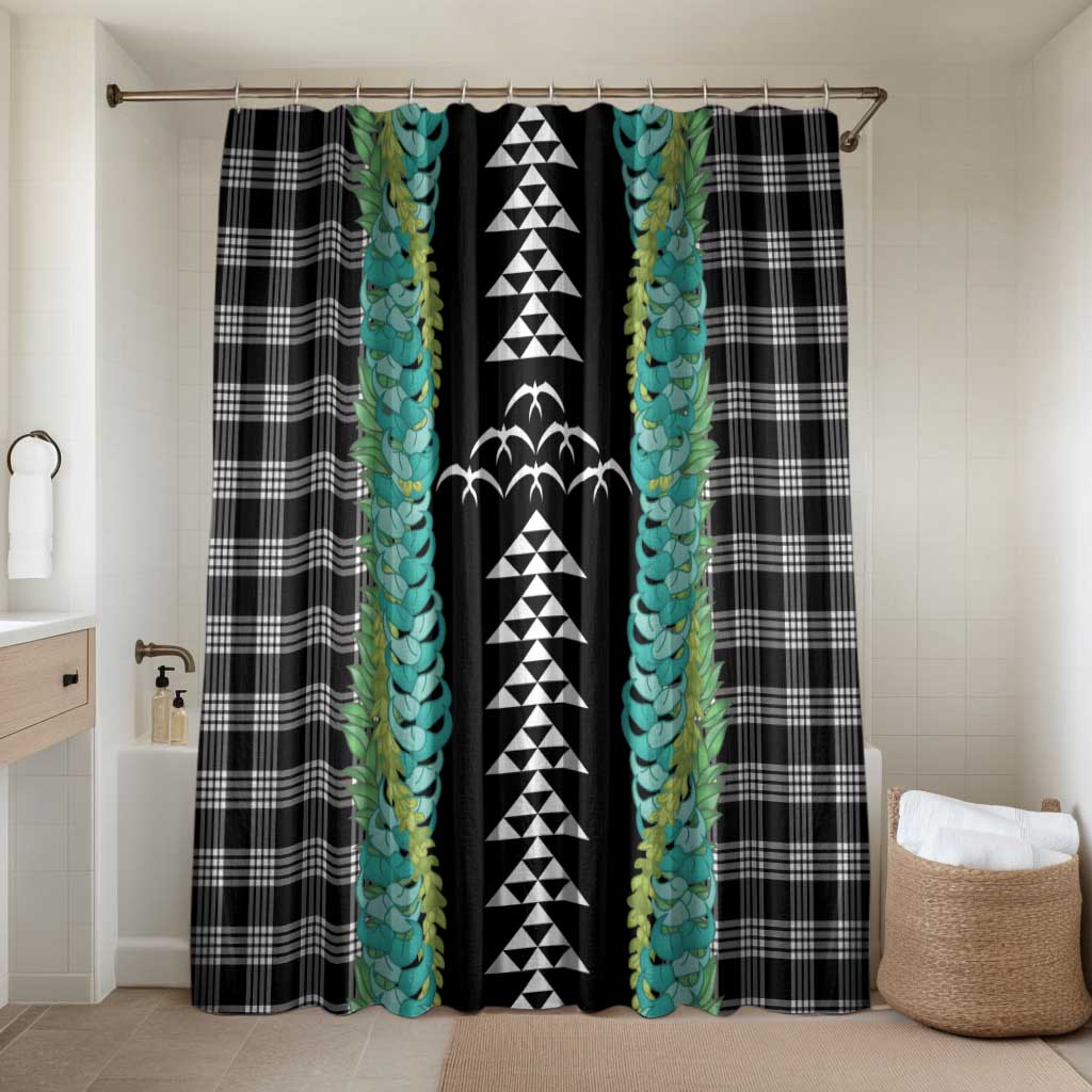 Black Palaka Hawaii Iwa Bird Bathroom Set Hawaiian Kakau Jade Vine Lei - Polynesian Pride