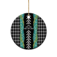 Black Palaka Hawaii Iwa Bird Ceramic Ornament Hawaiian Kakau Jade Vine Lei - Polynesian Pride