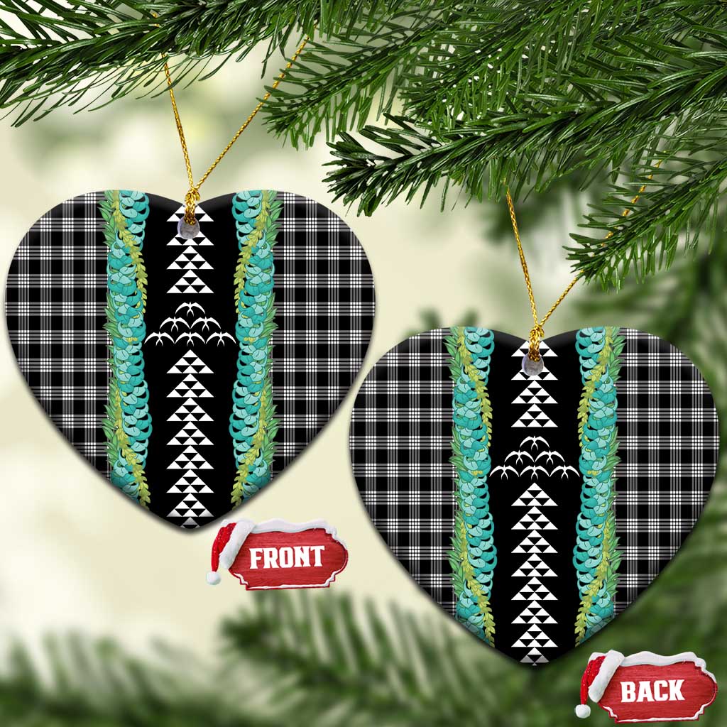 Black Palaka Hawaii Iwa Bird Ceramic Ornament Hawaiian Kakau Jade Vine Lei - Polynesian Pride