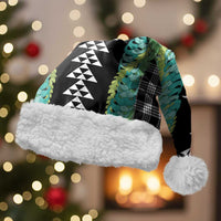 Black Palaka Hawaii Iwa Bird Christmas Santa Hat Hawaiian Kakau Jade Vine Lei - Polynesian Pride
