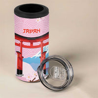 Japanese Torii Gate Cranes Personalised 4 in 1 Can Cooler Tumbler Fuji Mount Sakura Seigaiha Pattern LT14 - Polynesian Pride