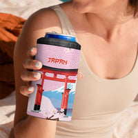 Japanese Torii Gate Cranes Personalised 4 in 1 Can Cooler Tumbler Fuji Mount Sakura Seigaiha Pattern LT14 - Polynesian Pride