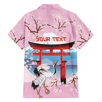 Japanese Torii Gate Cranes Personalised Family Matching Mermaid Dress and Hawaiian Shirt Fuji Mount Sakura Seigaiha Pattern LT14 - Polynesian Pride