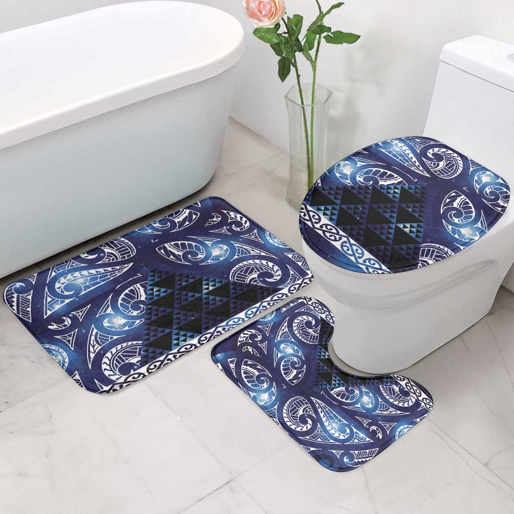 Matariki New Zealand Bathroom Set NZ Niho Taniwha Maori New Year Blue Galaxy