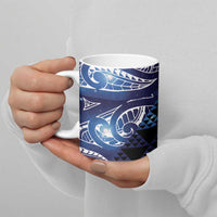 Matariki New Zealand Ceramic Mug NZ Niho Taniwha Maori New Year Blue Galaxy