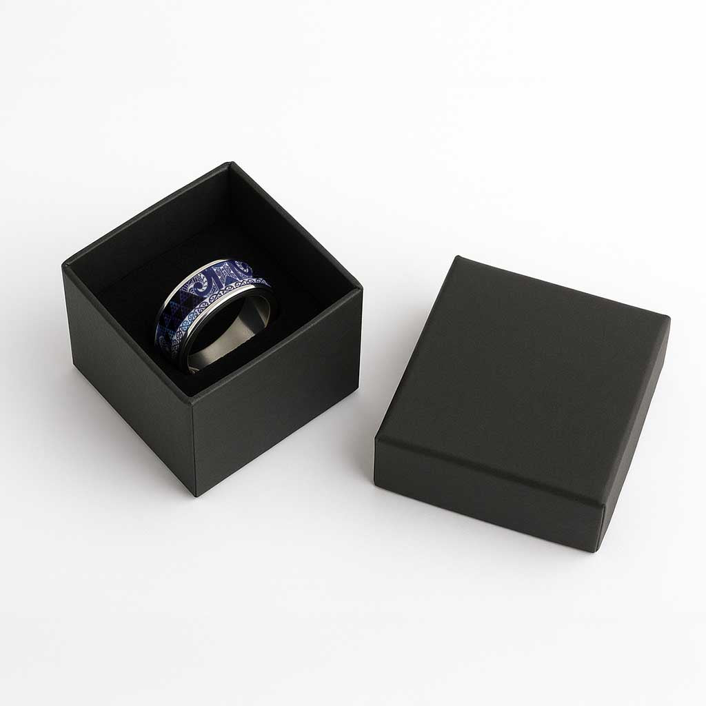 Matariki New Zealand Classic Ring NZ Niho Taniwha Maori New Year Blue Galaxy