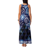 Matariki New Zealand Family Matching Tank Maxi Dress and Hawaiian Shirt NZ Niho Taniwha Maori New Year Blue Galaxy LT14 - Polynesian Pride