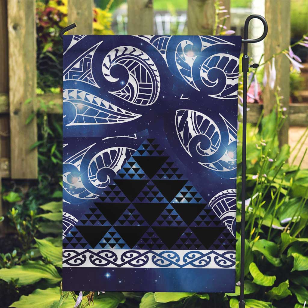 Matariki New Zealand Garden Flag NZ Niho Taniwha Maori New Year Blue Galaxy