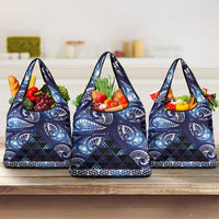 Matariki New Zealand Grocery Bag NZ Niho Taniwha Maori New Year Blue Galaxy