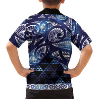 Matariki New Zealand Hawaiian Shirt NZ Niho Taniwha Maori New Year Blue Galaxy