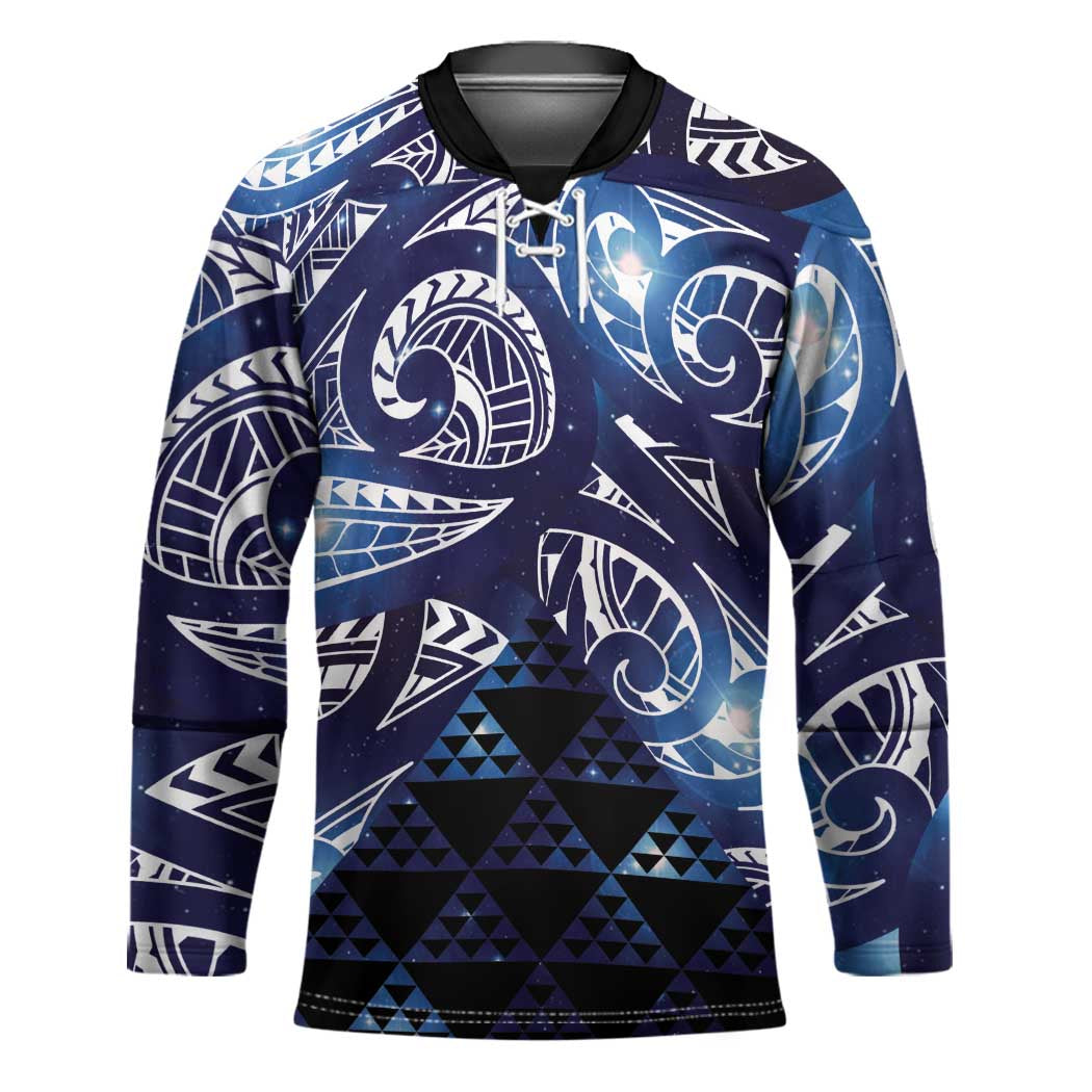 Matariki New Zealand Hockey Jersey NZ Niho Taniwha Maori New Year Blue Galaxy