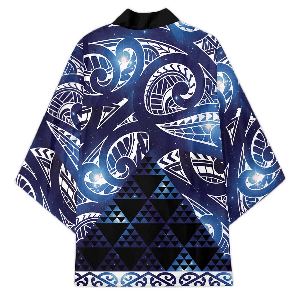Matariki New Zealand Kimono NZ Niho Taniwha Maori New Year Blue Galaxy