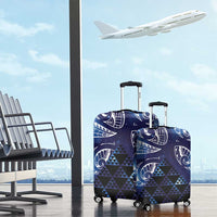 Matariki New Zealand Luggage Cover NZ Niho Taniwha Maori New Year Blue Galaxy
