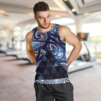 Matariki New Zealand Men Tank Top NZ Niho Taniwha Maori New Year Blue Galaxy