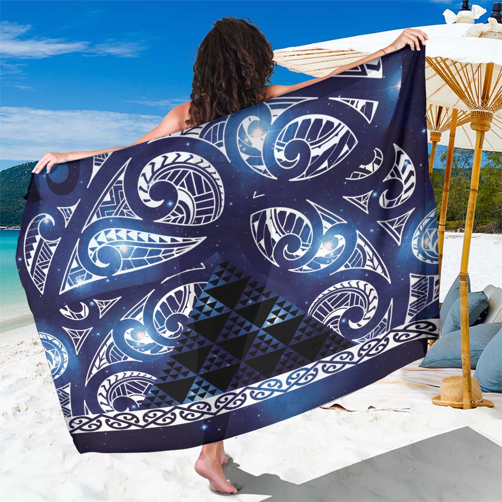 Matariki New Zealand Sarong NZ Niho Taniwha Maori New Year Blue Galaxy
