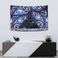 Matariki New Zealand Tapestry NZ Niho Taniwha Maori New Year Blue Galaxy