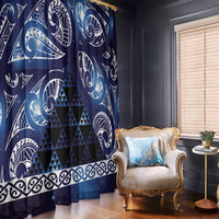 Matariki New Zealand Window Curtain NZ Niho Taniwha Maori New Year Blue Galaxy