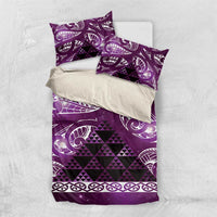 Matariki New Zealand Bedding Set NZ Niho Taniwha Maori New Year Purple Galaxy