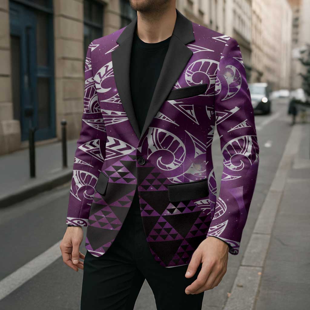Matariki New Zealand Blazer NZ Niho Taniwha Maori New Year Purple Galaxy