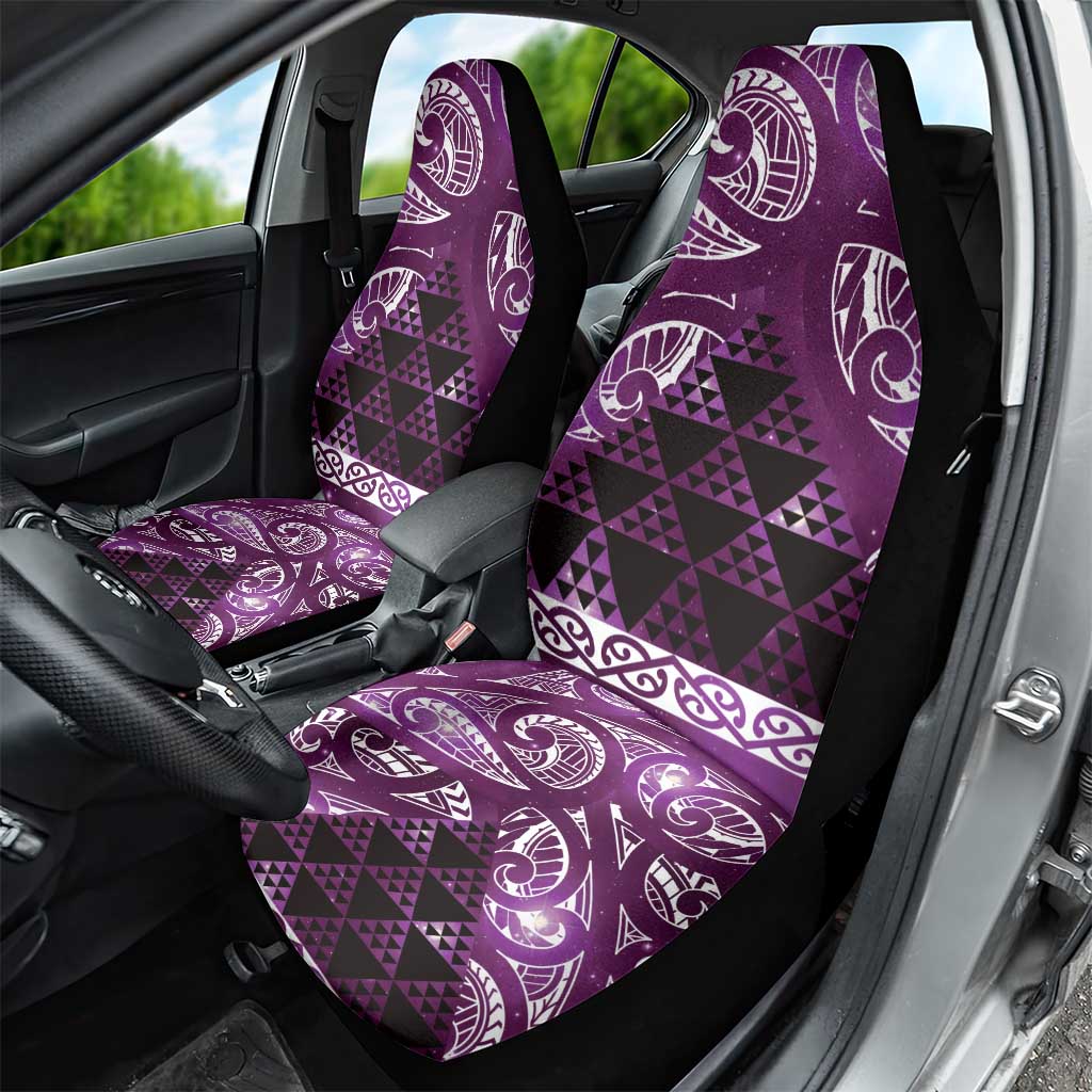 Matariki New Zealand Car Seat Cover NZ Niho Taniwha Maori New Year Purple Galaxy