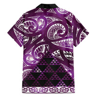 Matariki New Zealand Family Matching Long Sleeve Bodycon Dress and Hawaiian Shirt NZ Niho Taniwha Maori New Year Purple Galaxy LT14 - Polynesian Pride