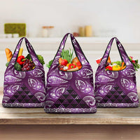 Matariki New Zealand Grocery Bag NZ Niho Taniwha Maori New Year Purple Galaxy