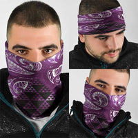 Matariki New Zealand Neck Gaiter NZ Niho Taniwha Maori New Year Purple Galaxy