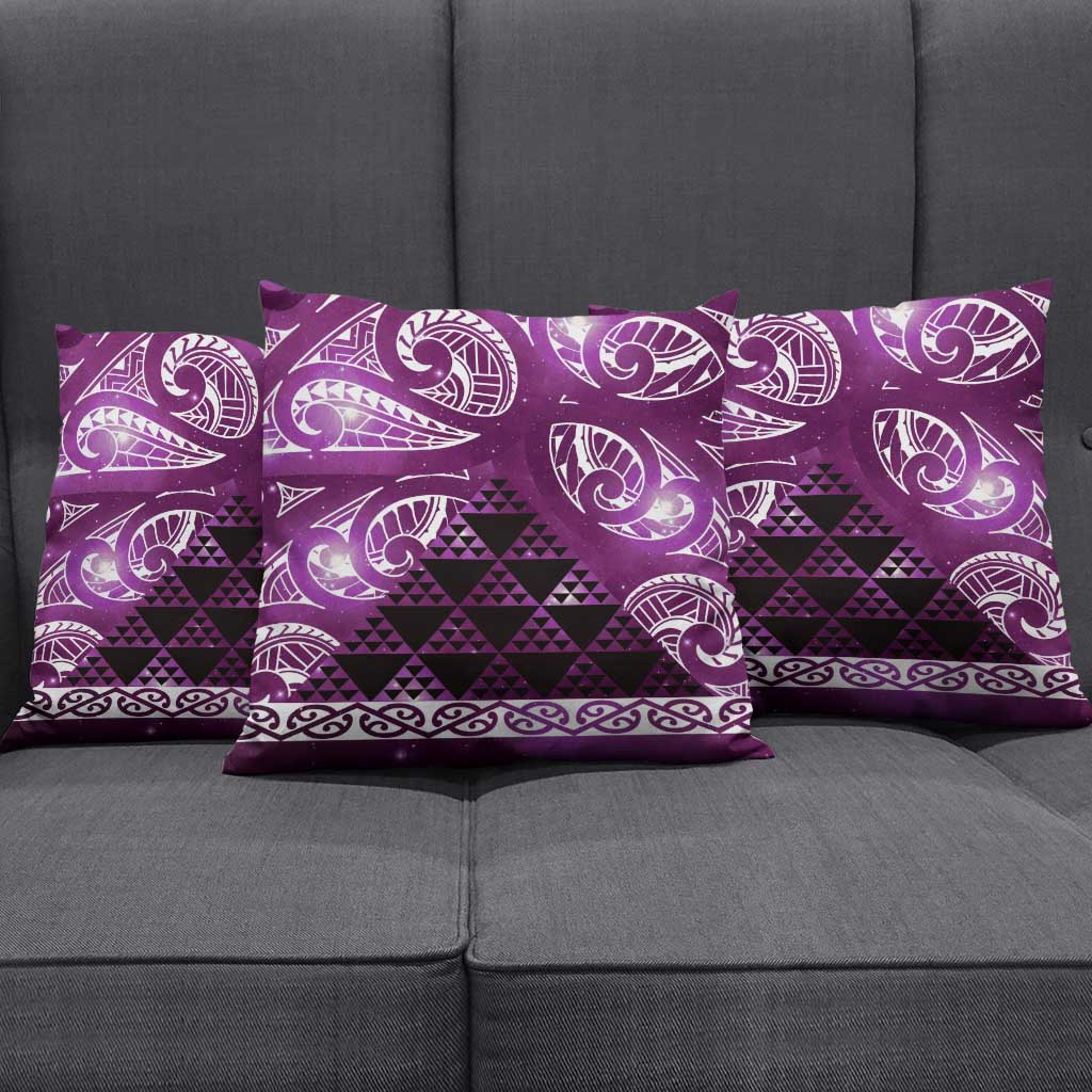 Matariki New Zealand Pillow Cover NZ Niho Taniwha Maori New Year Purple Galaxy