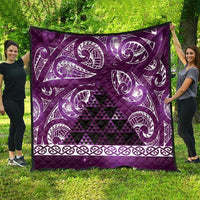 Matariki New Zealand Quilt NZ Niho Taniwha Maori New Year Purple Galaxy