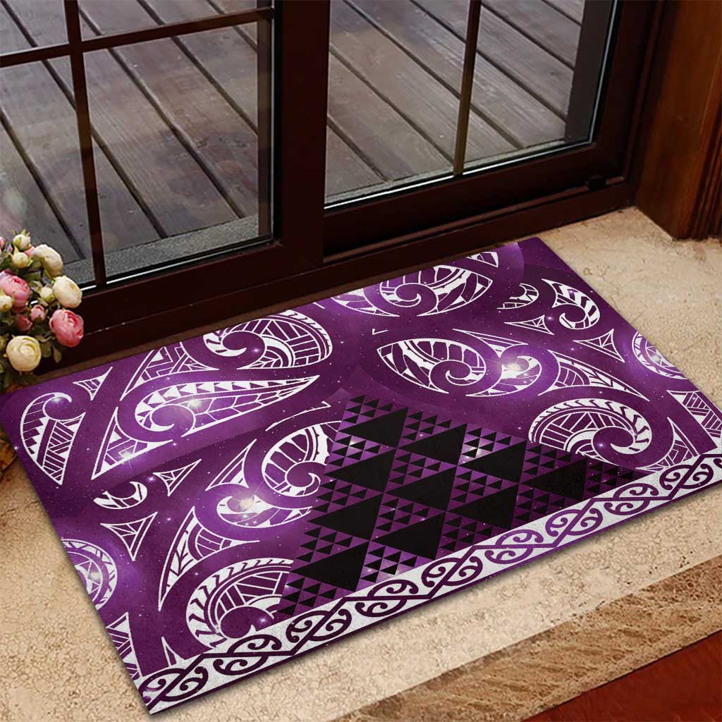 Matariki New Zealand Rubber Doormat NZ Niho Taniwha Maori New Year Purple Galaxy