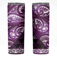 Matariki New Zealand Skinny Tumbler NZ Niho Taniwha Maori New Year Purple Galaxy LT14 Purple - Polynesian Pride