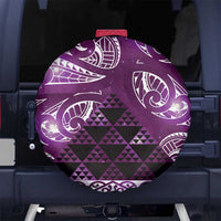 Matariki New Zealand Spare Tire Cover NZ Niho Taniwha Maori New Year Purple Galaxy LT14 No hole Purple - Polynesian Pride