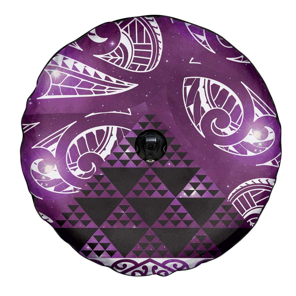 Matariki New Zealand Spare Tire Cover NZ Niho Taniwha Maori New Year Purple Galaxy LT14 - Polynesian Pride
