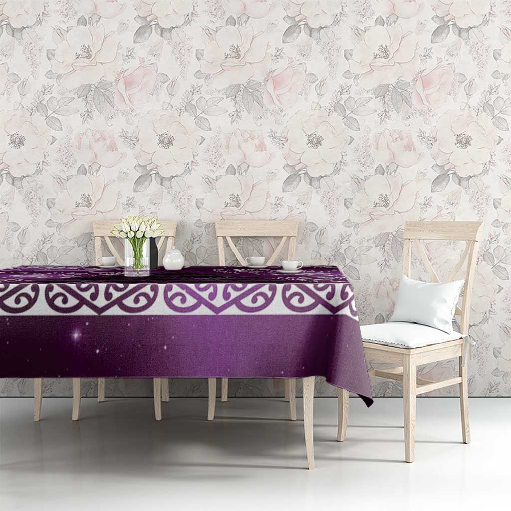 Matariki New Zealand Tablecloth NZ Niho Taniwha Maori New Year Purple Galaxy