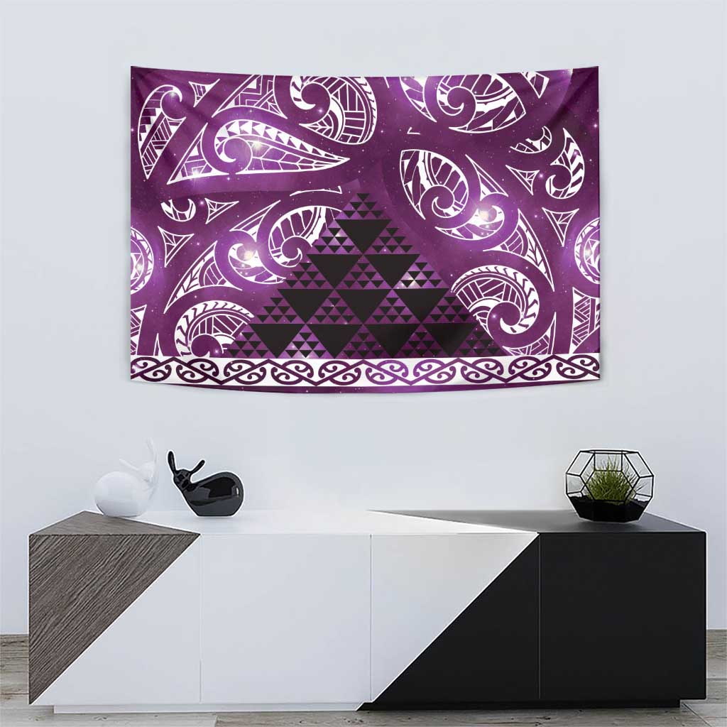 Matariki New Zealand Tapestry NZ Niho Taniwha Maori New Year Purple Galaxy