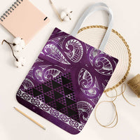 Matariki New Zealand Tote Bag NZ Niho Taniwha Maori New Year Purple Galaxy