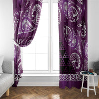 Matariki New Zealand Window Curtain NZ Niho Taniwha Maori New Year Purple Galaxy