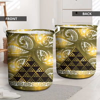 Matariki New Zealand Laundry Basket NZ Niho Taniwha Maori New Year Yellow Galaxy