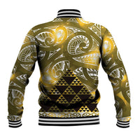 Matariki New Zealand Baseball Jacket NZ Niho Taniwha Maori New Year Yellow Galaxy