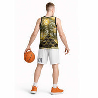 Matariki New Zealand Basketball Jersey NZ Niho Taniwha Maori New Year Yellow Galaxy LT14 - Polynesian Pride