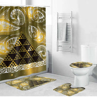 Matariki New Zealand Bathroom Set NZ Niho Taniwha Maori New Year Yellow Galaxy