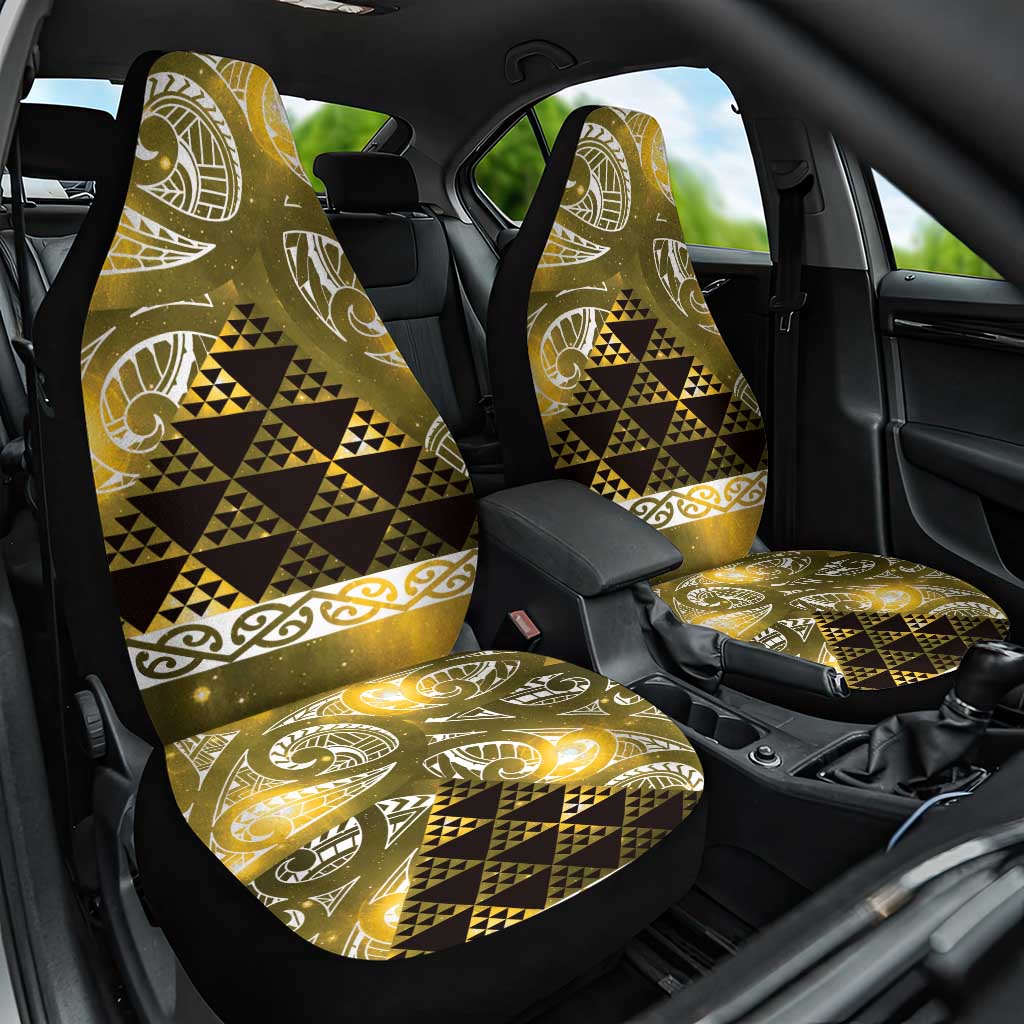 Matariki New Zealand Car Seat Cover NZ Niho Taniwha Maori New Year Yellow Galaxy