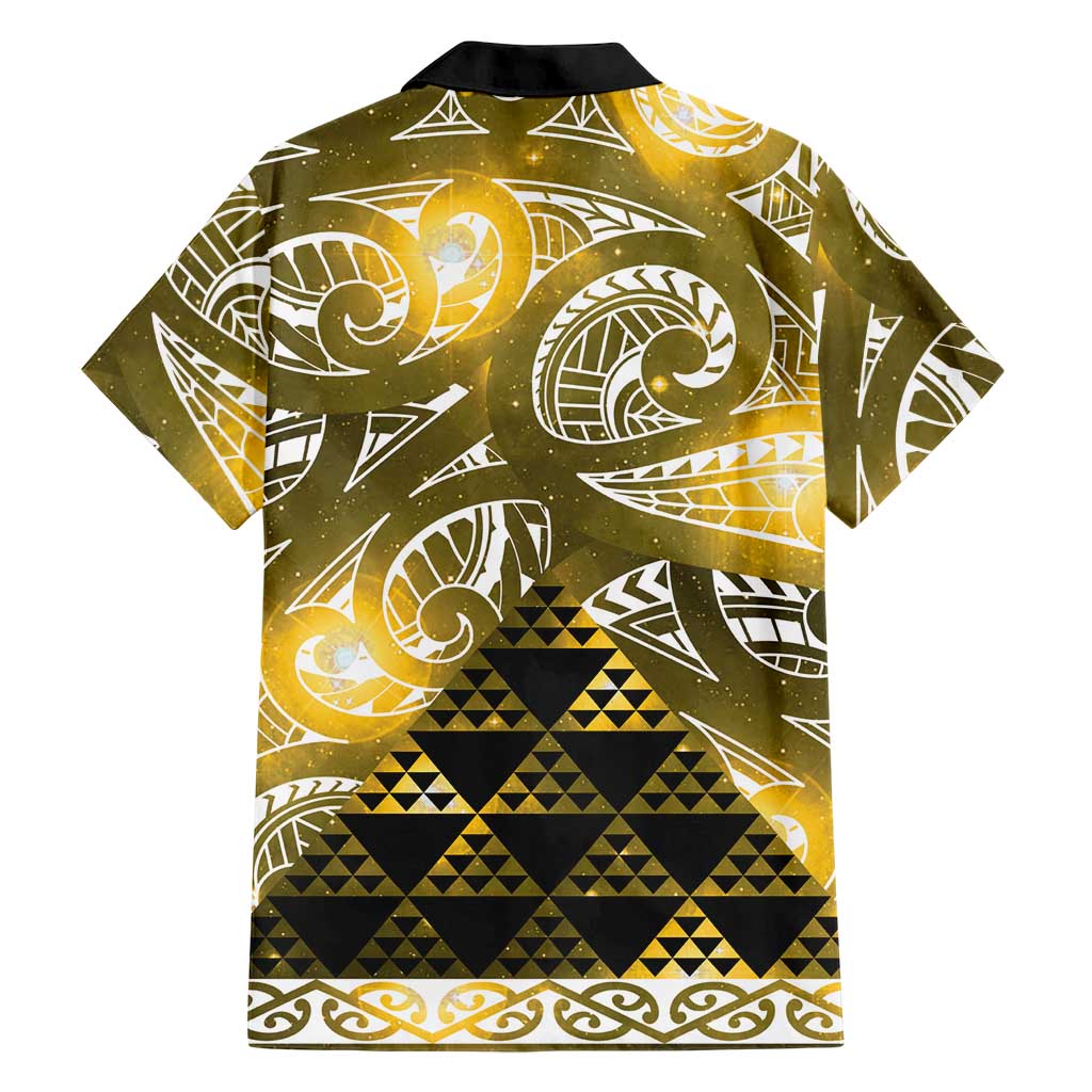 Matariki New Zealand Family Matching Mermaid Dress and Hawaiian Shirt NZ Niho Taniwha Maori New Year Yellow Galaxy LT14 - Polynesian Pride