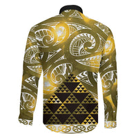 Matariki New Zealand Family Matching Puletasi and Hawaiian Shirt NZ Niho Taniwha Maori New Year Yellow Galaxy LT14 - Polynesian Pride