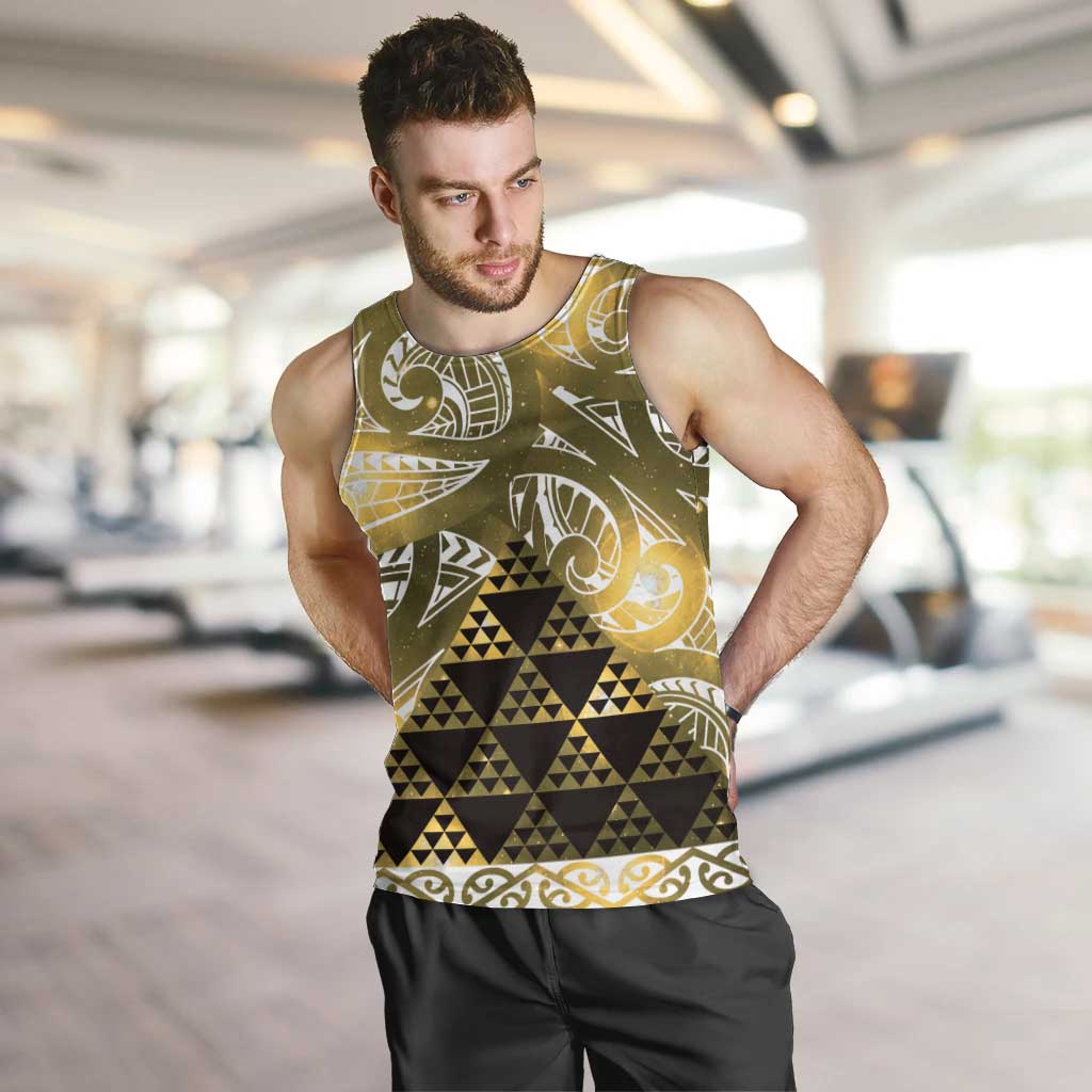 Matariki New Zealand Men Tank Top NZ Niho Taniwha Maori New Year Yellow Galaxy