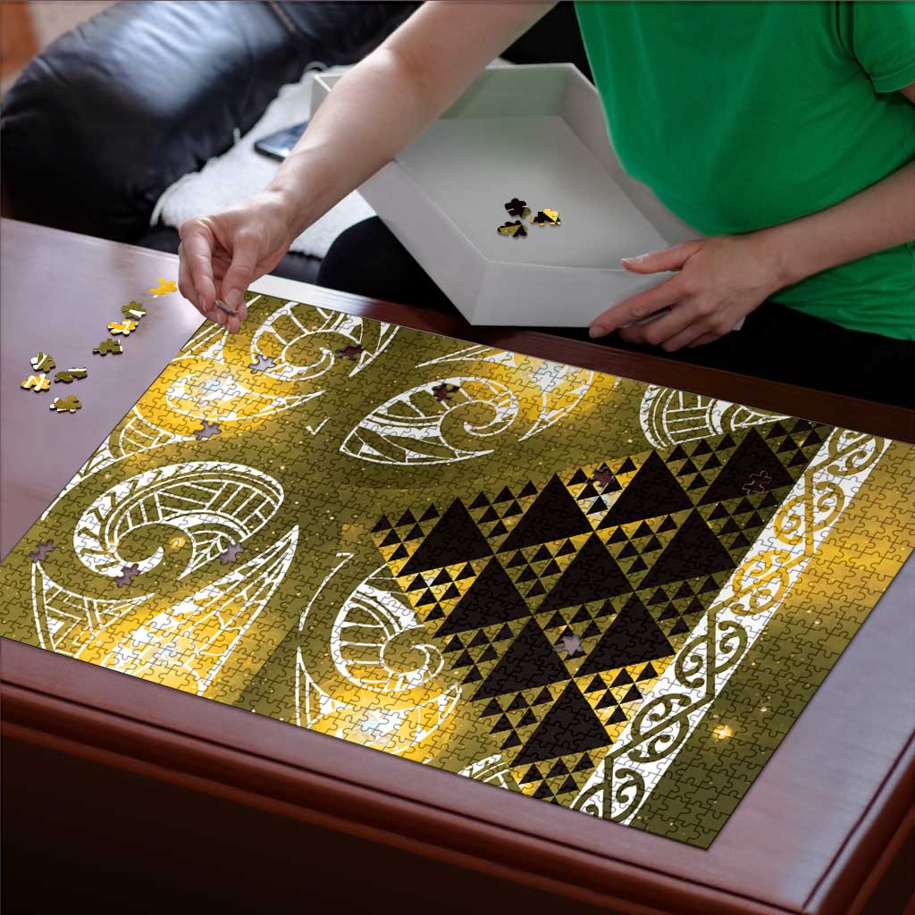 Matariki New Zealand Puzzle NZ Niho Taniwha Maori New Year Yellow Galaxy