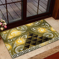 Matariki New Zealand Rubber Doormat NZ Niho Taniwha Maori New Year Yellow Galaxy