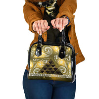 Matariki New Zealand Shoulder Handbag NZ Niho Taniwha Maori New Year Yellow Galaxy