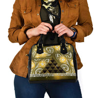 Matariki New Zealand Shoulder Handbag NZ Niho Taniwha Maori New Year Yellow Galaxy