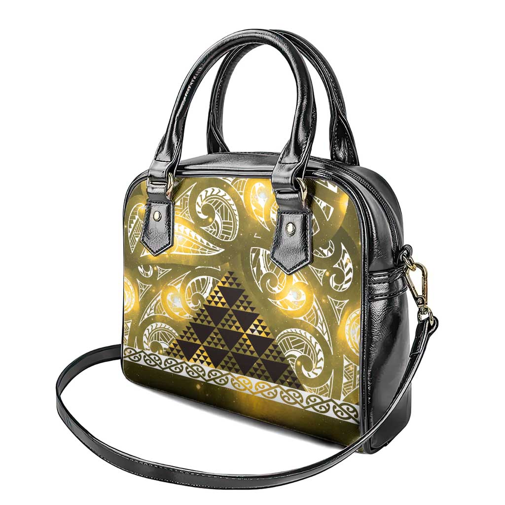 Matariki New Zealand Shoulder Handbag NZ Niho Taniwha Maori New Year Yellow Galaxy